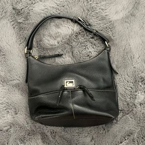 Dooney & Bourke Black Pebble Leather Shoulder Bag